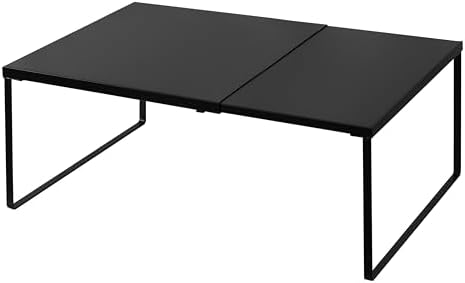 Nxconsu Expandable Cabinet Shelf, Shelf Riser for Cabinets, 11.8" Black