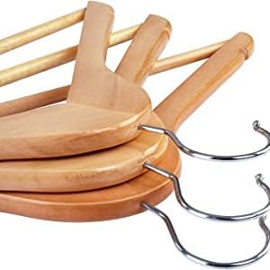 Lotus Wooden Hangers, Solid Wood Shirt Hangers,Dress Coat Jacket Clothes Hangers,with Extra Smooth Finish, 360 Degree Sw