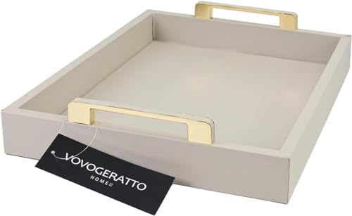 Decorative Tray, Cool Gray, 16"x12" Rectangular