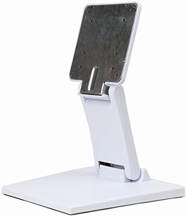 WEARSON Single Adjustable LCD Monitor Stand Mount Folding VESA Monitor Desk Stand with VESA Hole 75x75mm 100x100mm (Whit