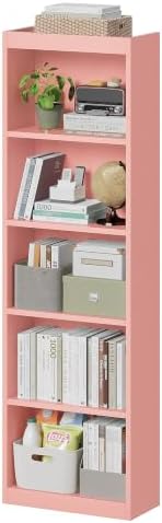 5 Tier Bookshelf,Open Storage Book Shelf,68 Inch Bookcase