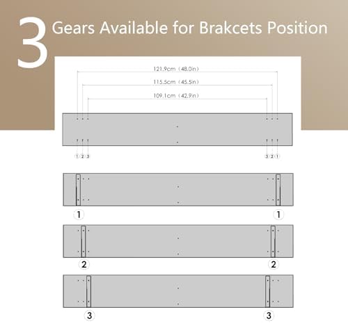 DINZI LVJ Long Wall Shelves, 55.1Inch Wooden Wall Mounted Shelves, Set of 2