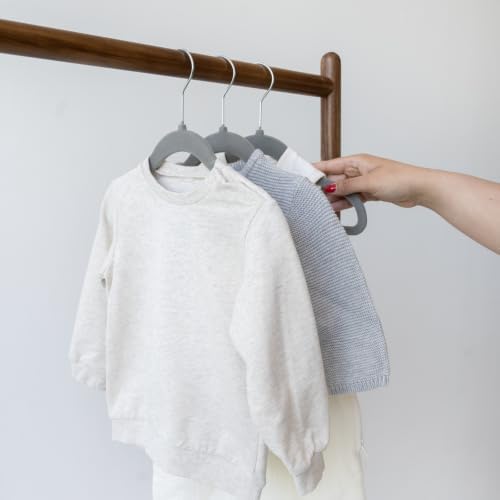 3 Sprouts Velvet Baby Hangers, Non Slip Slim, Dark Gray, 30 Pack