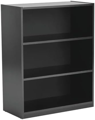 3 Shelf Bookcase, 31.5" H Small Book Shelf for Small Spaces, 3 Tier Bookshelf for Home Office and Dorm, Short Wooden Sto