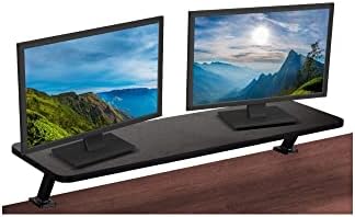 Kantek Ergonomic Mounted Computer Monitor Riser Stand, Floating Desk Shelf, Clamp On Base, Extra-Wide, 39.4" X 10.2" X 5