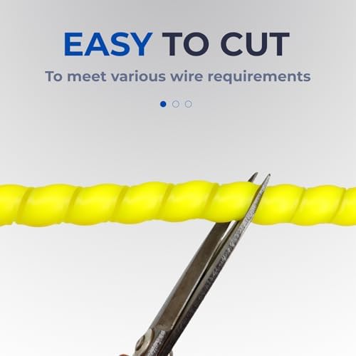 3/8" Spiral Cable Wrap, Plastic Wire Wrap Cord Protectors from Pets No Chew, Spiral Cable Management Sleeve Organizer fo