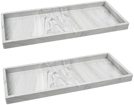Spacewiser Silicone Countertop & Vanity Bathroom Tray – 2 PC 11.7"