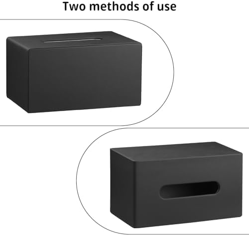 Extra Large Tissue Box Cover with Storage Tray,Rectangle Tissue Box Holder