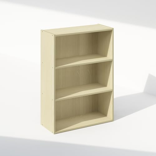 Furinno Simple Book Shelf, 3-Tier Bookshelf, Storage Shelves Bookcase, 9.7 x 23.7 x 31.5, for Living Room, Bedroom, Home