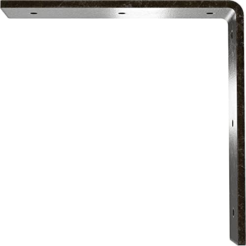 2" W x 8" D x 8" H Hamilton Steel Bracket, Antiqued Warm Silver