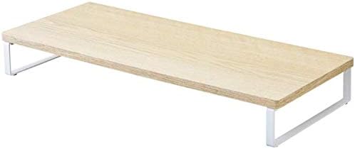 Lihit Lab A8001-35 Computer Stand, Monitor Stand, Wood Grain MDF, Standard, Natural, Width 23.2 x Depth 9.8 x Height 3.1