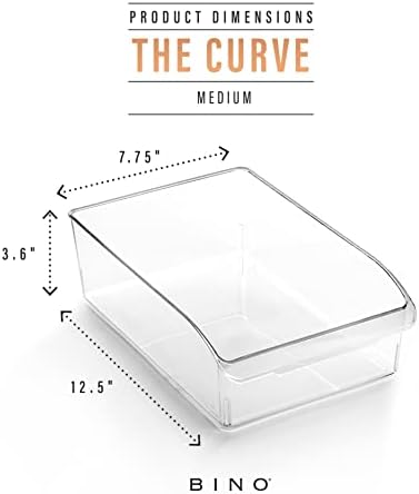 BINO | Plastic Storage Bins, Medium | THE CURVE COLLECTION | Multi-Use Organizer Bins | Storage Containers Kitchen, Pant