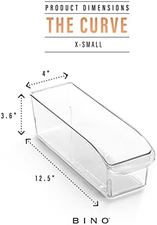 BINO | Plastic Storage Bins, Small | THE CURVE COLLECTION | Multi-Use Organizer Bins | Storage Containers Kitchen, Pantr