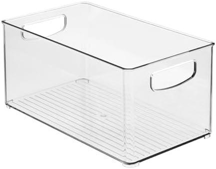 iDesign Nesting Pantry Bin for Kitchen Cabinet, Countertop, Fridge, and Freezer - Clear