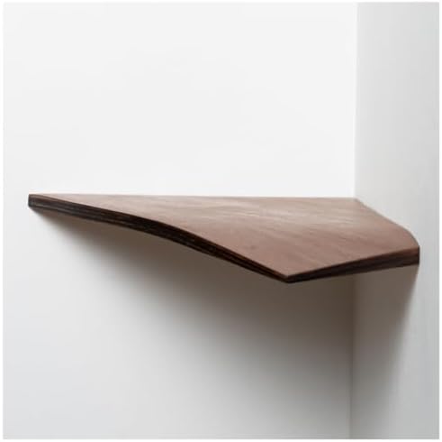 EWART WOODS Corner Shelf of Oak Wood, Floating Wall Plant Shelves, Indoor Unit for Small Spaces, Bedroom Bookshelf, Wall