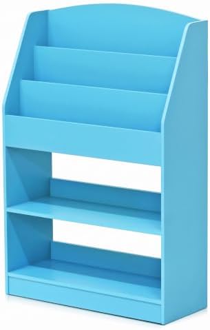 Furinno LOVA Book Shelf, 5-Tier Magazine Bookshelf, Bookcase with Open Shelves Storage, 9.4 x 24.6 x 37, for Living Room