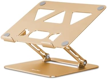 Aoviho Adjustable Laptop Stand for Desk,Portable Laptop Stand Holder and Riser,Foldable Aluminum Notebook Computer Stand