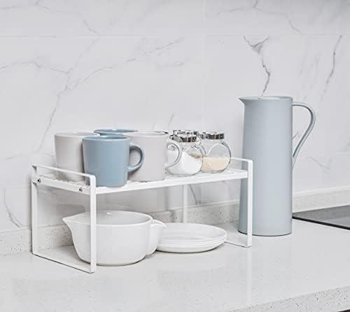 Shantton Cabinet Shelf Organizer, Pantry Shelf Rack, White 16.1x10.6x7.3