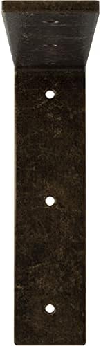 2" W x 8" D x 8" H Hamilton Steel Bracket, Antiqued Pale Gold