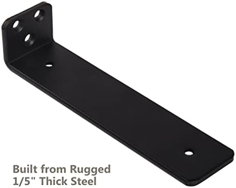 NEODROP 12-Pack 12-Inch Floating Shelf Brackets, Heavy-Duty Hidden Brackets For Small, Kitchen, Nursery Shelves, Black P