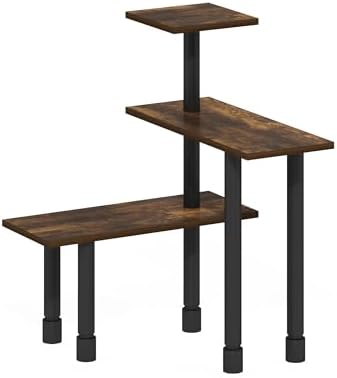 Furinno Turn-N-Tube Kitchen Countertop Organizer, 3-Tier Corner Countertop Organizer Shelf, Corner Shelf, for Kitchen, P