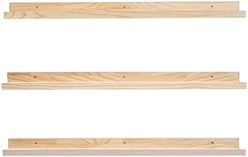 MBYD 48 Inch Floating Shelves Natural Wood, Wall Mount Picture Ledge Wooden Wall Shelf for Bedroom, Living Room, Office,