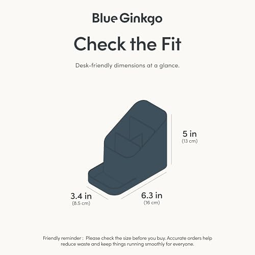 BLUE GINKGO Pen Holder, Desk Organizer, Blue, Made in Korea
