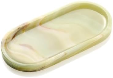 Natural Marble Decorative Tray, 9.8”x4.4”, Green