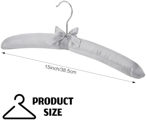 Jetec 24 Pack Satin Padded Hangers for Women Clothing 15",Grey