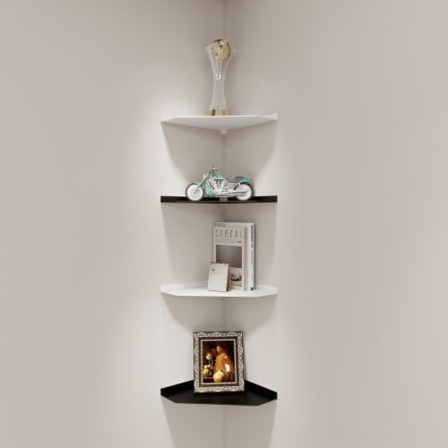 Corner Shelf, Wall Mount & Floating Shelves, Organizer for TV Accessories, Cable Box, Game Console, Storage for Bathroom