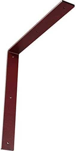 2"W x 16"D x 16"H Hamilton Steel Bracket, Hammered Bright Red