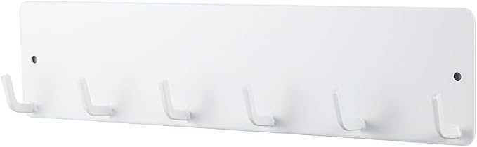 Kalekey Magnetic Key Holder for Metal Front Door Towel Hook Brush Organizer for Laundry Room on Dryer Washer Hat Hanger for Entryway for Festival Holiday Decorations (White Shiny)