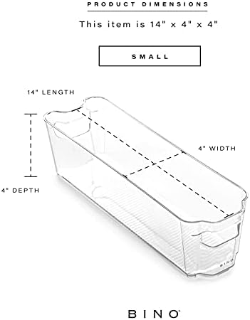 BINO | Stackable Storage Bins, Small - 4 Pack | The Stacker Collection | Clear Plastic Storage Bins | Organization and S