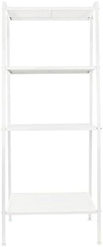 Widen 4-Tier Bookshelf, Free Standing Bookcase Storage Rack Shelves Plant Flower Stand with Wood Look for Living Room, B
