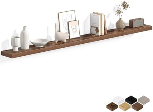 Fun Memories Floating Shelves for Wall 72 Inch, Set of 1 – Wall-Mounted Storage & Display Shelf with Invisible Bracket, 