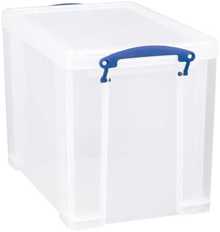 Really Useful Box 19 Liter Plastic Stackable Storage Container, 5 Pack