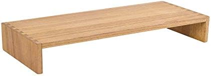 KIRIGEN Wood Monitor Stand Riser for Desk, 23.2 Inch, Natural 59-NA