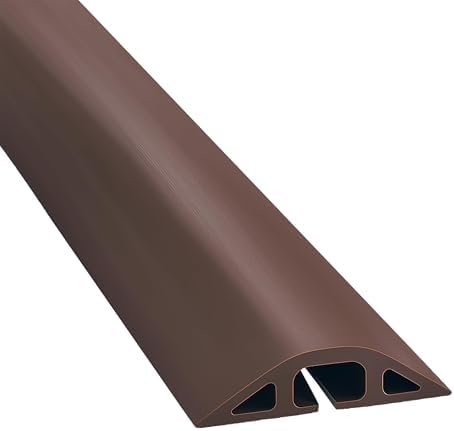 Electriduct D-2 Rubber Duct Cord Cover - 5 Feet Brown Floor Cable Protector