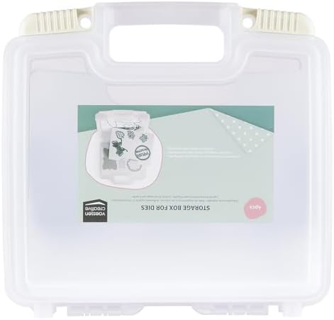 Vaessen Creative Magnetic Stamping Stencils and Embossing Folders Plastic Storage Box for Carrying and Storing Metal Cut