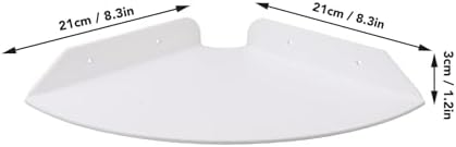 2pcs Wall Mount Floating Corner Shelves for Bedrooms and Living Rooms, Large Space with Acrylic Material, Easy Installat
