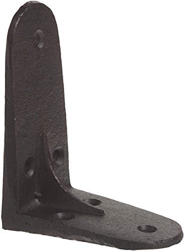 NACH Decorative Shelf Brackets, 2 Pack of 2.8 x 1.8 x 3.5 inch, Black Cast Iron Shelving Brackets - Metal Shelf Supports