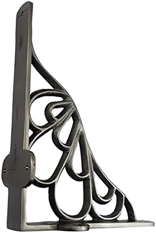 Adonai Hardware Alvah Brass Decorative Shelf Bracket (Supplied as 2 Pieces per Pack) - Antique Brushed Nickel