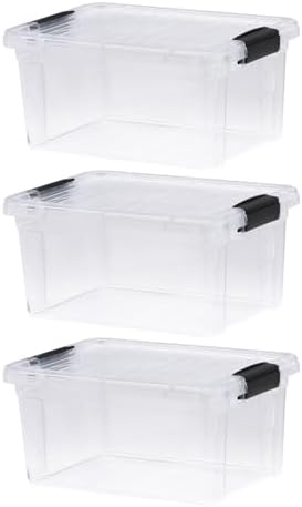 Superio 6.6 Quart Clear Plastic Storage Boxes with Lids, Stackable Organizer Containers, BPA-Free Storage Bins for Home,