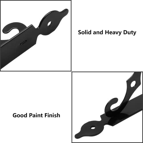 Luomorgo L Bracket Decorative Shelf Brackets, 5.4 Inch, Black, 4 Pcs