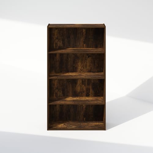 Furinno Simple Book Shelf, 4-Tier Bookshelf, Bookcase with Open Shelf, 9.4 x 23.6 x 41.7, for Living Room, Bedroom, Home