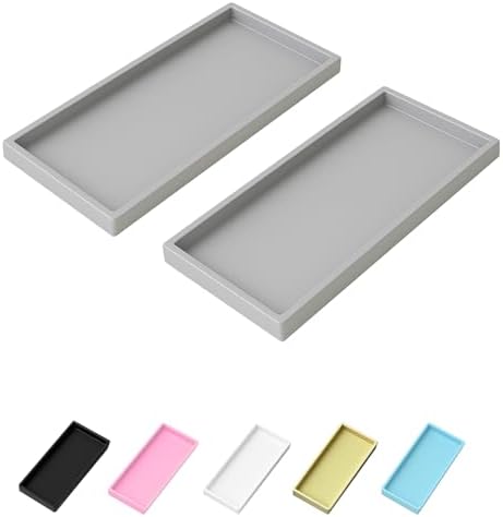 Vanity and Bathroom Tray, 11.8" ABS Countertop Organizer,Waterproof Vanity Tray for Toilet Tank,Perfume,Soap,Keys,Bathro
