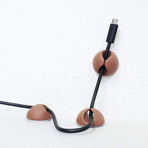 ROK Hardware Multipurpose Silicone Cable Clip Grip Wire Cord Type USB Desk Wall Desktop Organizer Charger Holder (10 Pac