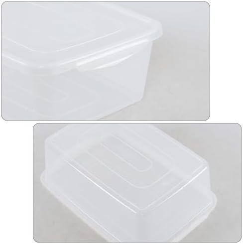 14 Quart Clear Plastic Latch Storage Container Bin with Lid, 4-Pack