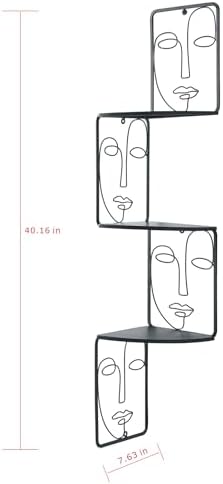 Corner Shelf, Wall Mounted Face Sculpture Display Shelf with Philosophical Art Design for Living Room Decor, Wall Corner