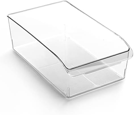 BINO | Plastic Storage Bins, X-Large | THE CURVE COLLECTION | Multi-Use Organizer Bins | Built-In Handle | BPA-Free | Pa
